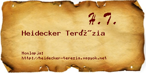 Heidecker Terézia névjegykártya
